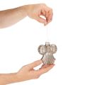 Décoration de Noël en verre, pendentifs nœud, 10 cm, deux tons bruns, lot de 2 | Floristik24.fr
