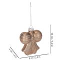 Décoration de Noël en verre, pendentifs nœud, 10 cm, deux tons bruns, lot de 2 | Floristik24.fr