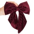 Lot de 2 nœuds en velours rouge et bordeaux avec cordon pour suspension, 24 cm | Floristik24.fr