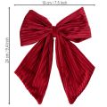 Lot de 2 nœuds en velours rouge et bordeaux avec cordon pour suspension, 24 cm | Floristik24.fr