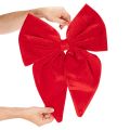 Grande boucle décorative en velours rouge 50 cm pour fenêtres et portes | Floristik24.fr