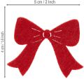 Lot de 48 nœuds en bois décoratifs rouges, blancs et bordeaux pour Noël, 5 cm | Floristik24.fr