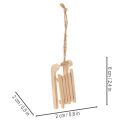 Lot de 6 petits traîneaux décoratifs en bois naturel avec ficelle, 6 cm | Floristik24.fr