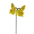 Floristik24 Papillon sur pique 8cm Jaune