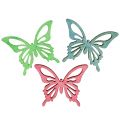 Floristik24 Mélange de papillons bois rose, vert, bleu 4cm 72pcs