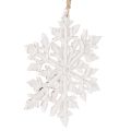 Floristik24 Décoration suspendue flocon de neige en bois blanc 30 cm