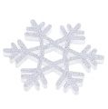 Floristik24 Flocons de neige Ø3,5cm avec mica 12pcs