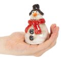 Figurine de bonhomme de neige avec écharpe rouge, décoration de Noël, 10 cm | Floristik24.fr