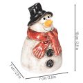 Figurine de bonhomme de neige avec écharpe rouge, décoration de Noël, 10 cm | Floristik24.fr
