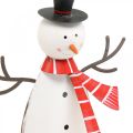Floristik24 Décoration de Noël, bonhomme de neige avec écharpe, décoration en métal pour l&#39;hiver H33cm