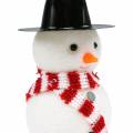 Floristik24 Décoration de sapin de Noël bonhomme de neige avec chapeau à suspendre H8cm 12pcs