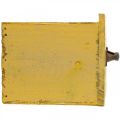 Floristik24 Tiroir décoratif jardinière vintage bois jaune 12.5×12.5×11cm