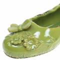 Floristik24 Planter chaussure femme en céramique vert 24cm