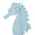Floristik24 Hippocampe à suspendre bleu, blanc cintre décoration maritime 8pcs