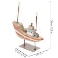 Bateau décoratif en bois 20 cm pour rebord de fenêtre | Floristik24.fr