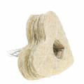 Floristik24 Sisal Menottes Coeur Blanchi 16cm 10p