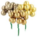 Floristik24 Boules de Noël miniatures sur fil 20 mm en plastique couleurs cuivre, orange et or – Lot de 140