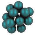 Boules de Noël miniatures en verre 20mm bleu opale brillant et mat avec fil 140 pièces | Floristik24.fr