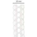Zibeline décorative en coton blanc avec bordure fine 25mm x 10m | Floristik24.fr