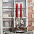 Bougies coniques en cire rubis 250 mm x 23 mm (lot de 12) | Floristik24.fr