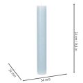 Lot de 4 bougies chandelles bleu clair en cire 34 x 240 mm | Floristik24.fr