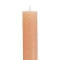 Floristik24 Bougies coniques bougies pêche de couleur unie orange 34×300mm 4pcs