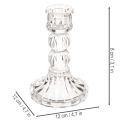 Bougeoir en verre transparent 12 cm – Lot de 2 | Floristik24.fr
