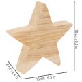 Chandelier étoile en bois 16 cm pour bougies fines | Floristik24.fr