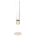 Floristik24 Chandelier moderne en métal et verre avec cylindre 45 cm taupe