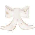 Chandelier Bougeoir Métal Blanc Nœud Vintage 12 cm | Floristik24.fr