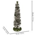 Chandelier en métal vert en forme de sapin, hauteur 45 cm | Floristik24.fr