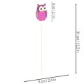 Piques décoratives hiboux en bois pour bouquets et pots de fleurs 31 cm, lot de 12 | Floristik24.fr