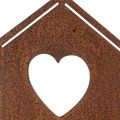 Jardin Stecker métal rouille nichoir avec cœur et branche 100 cm | Floristik24.fr