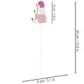 Dessus en bois décoratif Hérissons colorés 34 cm Lot de 12 | Floristik24.fr