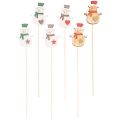 Lot de 12 piques en bois avec