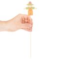 Figures épouvantails en bois sur pique 30cm assorties 12 pièces | Floristik24.fr