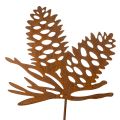 Floristik24 Piquet décoratif en métal motif pomme de pin 96 cm