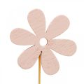 Floristik24 Bouchon fleur Bouchon décoratif en bois fleur colorée 6.5cm 12pcs