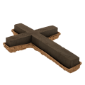 Croix en mousse florale OASIS® Renewal® Floral Foam Biolit®, 42 cm, noire, pour fleurs de deuil, lot de 2 | Floristik24.fr