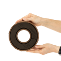 Anneau de mousse florale OASIS® Renewal® Floral Foam Biolit® avec coupelle, Ø 17 cm, noir, lot de 2 | Floristik24.fr