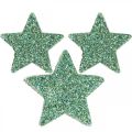 Floristik24 Décoration à parsemer Étoiles de Noël étoiles à parsemer vert Ø4/5cm 40p