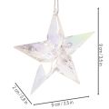 Décorations suspendues étoiles en acrylique irisé 9 cm transparentes, lot de 6 | Floristik24.fr