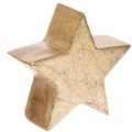 Floristik24 Étoile décorative en bois doré, 10 cm, lot de 3, décoration intérieure