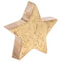 Floristik24 Étoiles décoratives en bois doré 5 cm, lot de 9