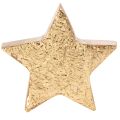 Étoiles décoratives en bois doré 5 cm, lot de 9 | Floristik24.fr