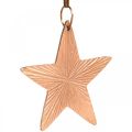 Floristik24 Pendentif étoile, décoration de Noël, décoration en métal couleur cuivre 9,5 × 9,5cm 3pcs