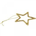 Floristik24 Décoration de Noël pendentif étoile paillettes dorées 7,5cm 40p
