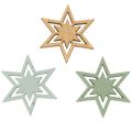 Floristik24 Étoiles décoratives en bois pour la table et le bricolage - 3 cm, 72 pièces