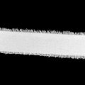 Floristik24 Ruban mousseline ruban tissu blanc avec franges 40mm 15m