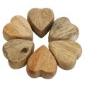 Décoration à parsemer coeurs en bois décoration de table coeur bois nature 5cm 6pcs